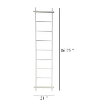 Benzara Plant Display Stand, 87 Inch 7 Tier Ladder Design, White Metal Body