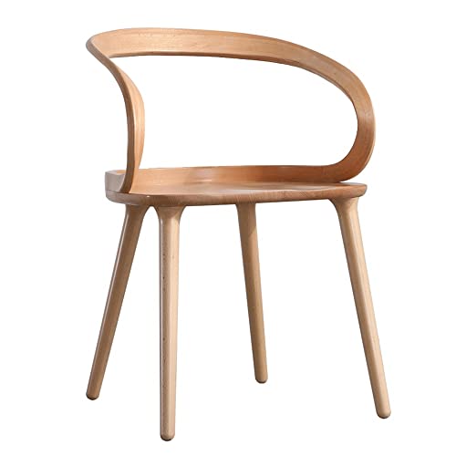 TEOYETTSF Outdoor Garden Casual Office Dining Chairs Design Wooden Rattan Armrest Comfortable Balcony Furniture