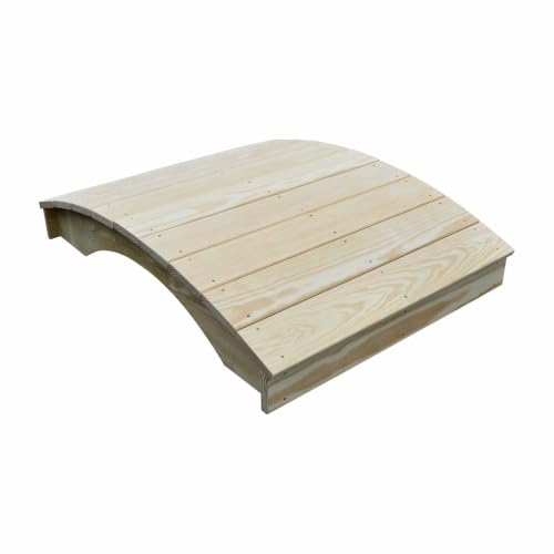 Keystone Amish Co. Pressure Treated Pine Plank Garden Bridge, 3' x 4', Unfinished