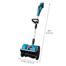 Handheld Electric Snow Shovel with Adjustable Auxiliary Handle, 12 Inch Brushless Snow Blower, Battery Powered Snow Thrower, Ideal for Driveway and Snow Removal(One Batteries)
