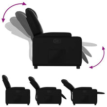ZQQLVOO Manual Recliner Chair Black Faux Leather
