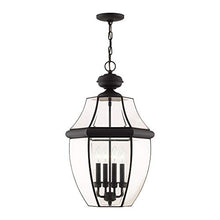 Livex Lighting 2357-04 Monterey 4-Light Outdoor Hanging Lantern, Black