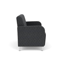Lesro Siena Lounge Loveseat Brushed Steel Legs Adler Black