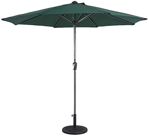 Outdoor Garden Parasols Parasols 9' Outdoor Patio Market Table Umbrella Portable Offset Patio Umbrella for Poolside Deck Garden Backyard Pool Indoor Outdoor Use (Color : Wine Red) (Dark Green)