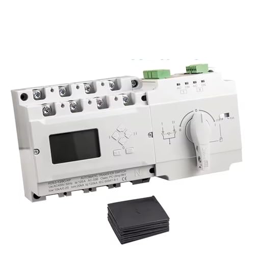 C/D Type 63A 100A 125A ATS Generator Dual Power Automatic Transfer Switch with Control Panel Circuit Breaker(125A D Type)