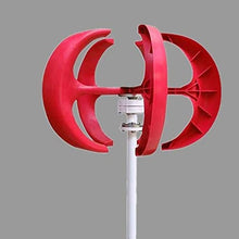 Vertical Wind Turbine Generator 400W, Alternator Windmill Power Motor with Charge Controller for Hybrid Wind Solar System(Red)