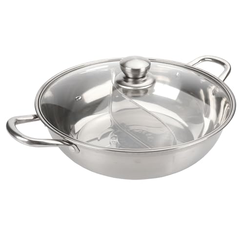 BambooMN Shabu Shabu Hot Pot Wok - 12.5" Stainless Steel - 10 Units