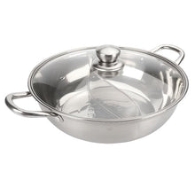 BambooMN Shabu Shabu Hot Pot Wok - 12.5" Stainless Steel - 10 Units