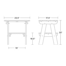 Wildridge Heritage Two-Tier End Table, Aruba Blue - Outdoor Weather Resistant Recycled Plastic Furniture for Patio