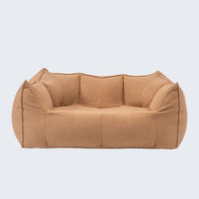 mmaiqi Lounge Vacuum Compressed Lazy Sofa, Sponge Particle Single/Double Couch for Living Room, Fabric Compact Leisure (Coffee,Two People)