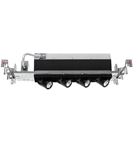 WAC Lighting MT-4LD416N-F930-BK Housing for 4 Light LED Precision Module, Flood, 3000K, 90 Circuit