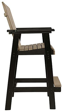 Signature Design by Ashley Fairen Trail 30" HDPE Outdoor Barstool 2 Count Black & Brown