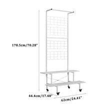 Hanging Plant Stand Indoor 3-Tier Plant Shelves With Bar Metal Plant Rack Flower Pot Stand Plant Stand With High Loading Capacity Planter Shelves With Grid Panel Plant Shelf For Garden Balcony
