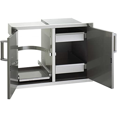 Fire Magic Premium Flush 30-inch Double Access Door with Drawers and Trash Bin Storage with Soft Close - 53930sc-12