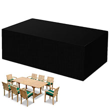 QIAOH Outdoor Furniture Covers Waterproof Rectangle 27.2x27.2x48in, Garden Furniture Covers Garden Furniture Cover Patio Set Cover Waterproof 420d Oxford Fabric Rectangular,Outdoor Table Cover