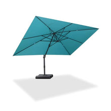 OROTLECT 10' × 13' Patio Cantilever Blue Umbrella Outdoor Rectangle Adjustable Offset Blue Umbrellas with 360-degree Rotation and 8 Heavy Duty Metal Ribs for Garden Deck Pool