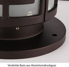 LumosPro Retro Black Concrete Track Light with Dusk to Dawn Sensor - IP54 Waterproof Outdoor LED Fixture for Garden and Patio(11.8in)