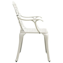 GFMGUEMV Cast Aluminum Outdoor Bistro Set with Umbrella Hole, Patio Dining Table and Chairs for Balcony