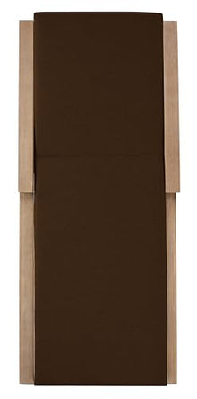 Safavieh Couture Outdoor Collection Lanai Solid Wood Chaise Lounge Chair Natural/Dark Brown
