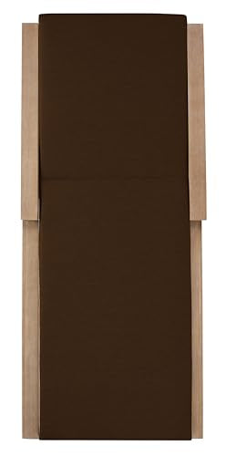 Safavieh Couture Outdoor Collection Lanai Solid Wood Chaise Lounge Chair Natural/Dark Brown