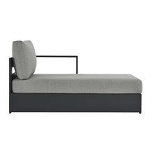 Modway Tahoe Powder-Coated Aluminum Outdoor Chaise Lounge Gray with Weather-Resistant Cushions, Modular Right-Facing Patio Lounger for Pool Furniture or Sectional Sofa Set