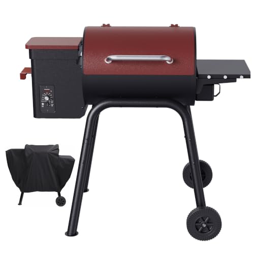 Dastiaque Wood Pellet Smoker Grill Electric Bbq Grills 456 Sq.In Cook Area