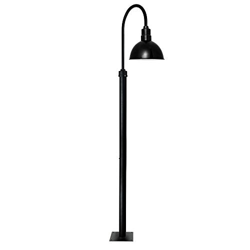 Cocoweb Blackspot 96" Post Light in Black with 8" Shade in Black - BBSP8BK-2PB
