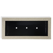 PolyStone Argentine Modern Outdoor/Indoor Rectangular Trough Planter - 36" x 16" x 16" H - Lightweight Weather Resistant Stone-Look Resin Planter - Commercial & Residential - Sandstone Granite