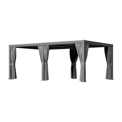 oneinmil Louvered Aluminum Pergola with Adjustable Top for Outdoor Decks, Gardens, Backyards