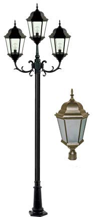 DABMAR LIGHTING INC GM2306-BZ-FROST Fixture,Post,2306,BZ,Frsted Glass,3
