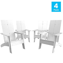 Taylor & Logan Brady Dual Slat Poly Resin Adirondack Chair Set of 4 White