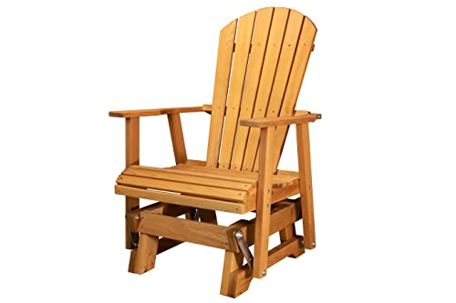 Kilmer Creek Rustic Finished 2 Foot Cedar Fanback Adirondack-Style Glider, Amish Crafted