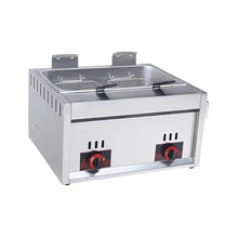 EliteBloom 12L Two Tank Outdoor Desktop Gas Fryer, Propane Fryer with Adjustable Temperature Regulator for Commercial Coal Powered Liquefied Petroleum,