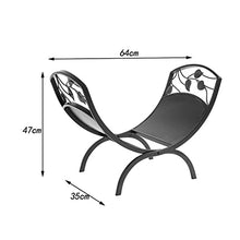 DJVHSRI Iron Floor Standing Firewood Storage Rack Living Room Fireplace Decoration Folding Outdoor Metal Firewood Rack,