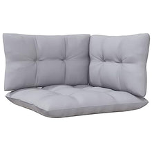 Heofavd 6-Piece Grey Pine Outdoor Patio Furniture Set Modular Garden Lounge Conversation Sectional with Soft Polyester Cushions 25x25x11 in for Backyard Balcony Terrace
