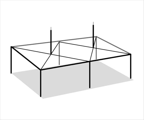 TentandTable 20' x 40' High Peak Canopy Tent Frame Silver