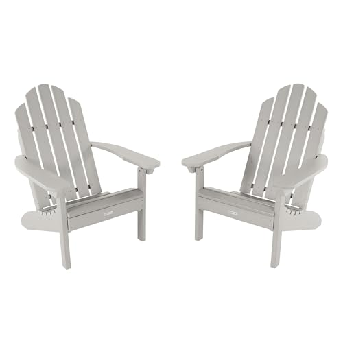 highwood Classic Westport Adirondack Chairs, 2-Piece Set, Harbor Gray