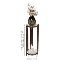 bonsai pot stand Stainless Steels Marble Plant Display Stand(Medium)
