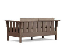 Martha Stewart by POLYWOOD® Acadia Deep Seating Loveseat in Mahogany/Spiced Burlap