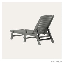 POLYWOOD NCC2280GY Nautical Arms Chaise, Slate Grey