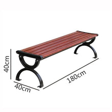 TBLOTYD Garden Benches Backless Aluminum Leisure Multi-Person Outdoor Bench Park Bench 1.5/1.8m Patio Seating，Large