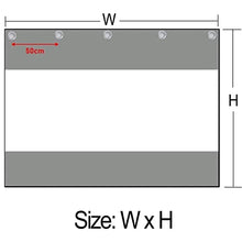 AMEPOO Outdoor Curtain Waterproof PVC Tarpaulin Tent Side Panels SunDust-Proof Transparent Tarpaulin with Eyelets Customizable for Porch,Pergola, Cabana(7x3m/23x9.8ft)