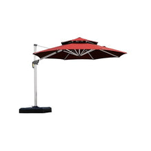 PURPLE LEAF Cantilever Patio Umbrella 10 FT Wind Resistant Canopy Brick Red