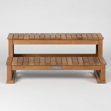 Ash & Ember Grade A Teak Hot Tub Steps, 2-Tier Spa Steps, All-Weather Hot Tub Stairs, Steps for Hot Tub, Spa, Shower, and Steam Room