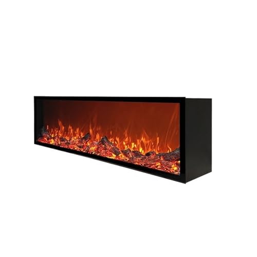 Atomized Fireplace Fireplace Insert Built-in Decorative Cabinet Simulated Flame Tempered Glass Surface Household(Small)