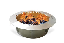 Firebuggz Heavy Duty Smokeless Stainless Steel Fire Pit Ring Insert for Outdoors - 29" Round Insert, 37" Outside Flange, 10" Height