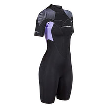 Henderson Women's 3mm Thermoprene Pro Back Zip Shorty Wetsuit Black/Lavander