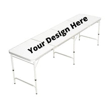 Uberpong Custom Drink Pong Table, Laminated Surface, Adjustable Legs, 2x8 Feet, Multicolor