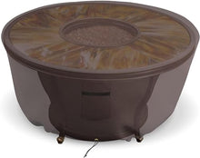 Covers & all Outdoor Round Fire Pit Cover, Heavy Duty 18 Oz Waterproof UV & Weather Resistant for Patio Lawn Garden Backyard Outside, Air Vents & Drawstrings (80"Diameter x 24"H, Coffee)