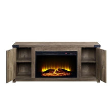 Acme Tobias Fireplace in Rustic Oak Finish